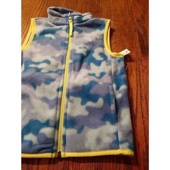 New Unisex 3T Amazon Essentials Blue Camo Sleeveless Fleece Vest Jacket NWT - Picture 2 of 4